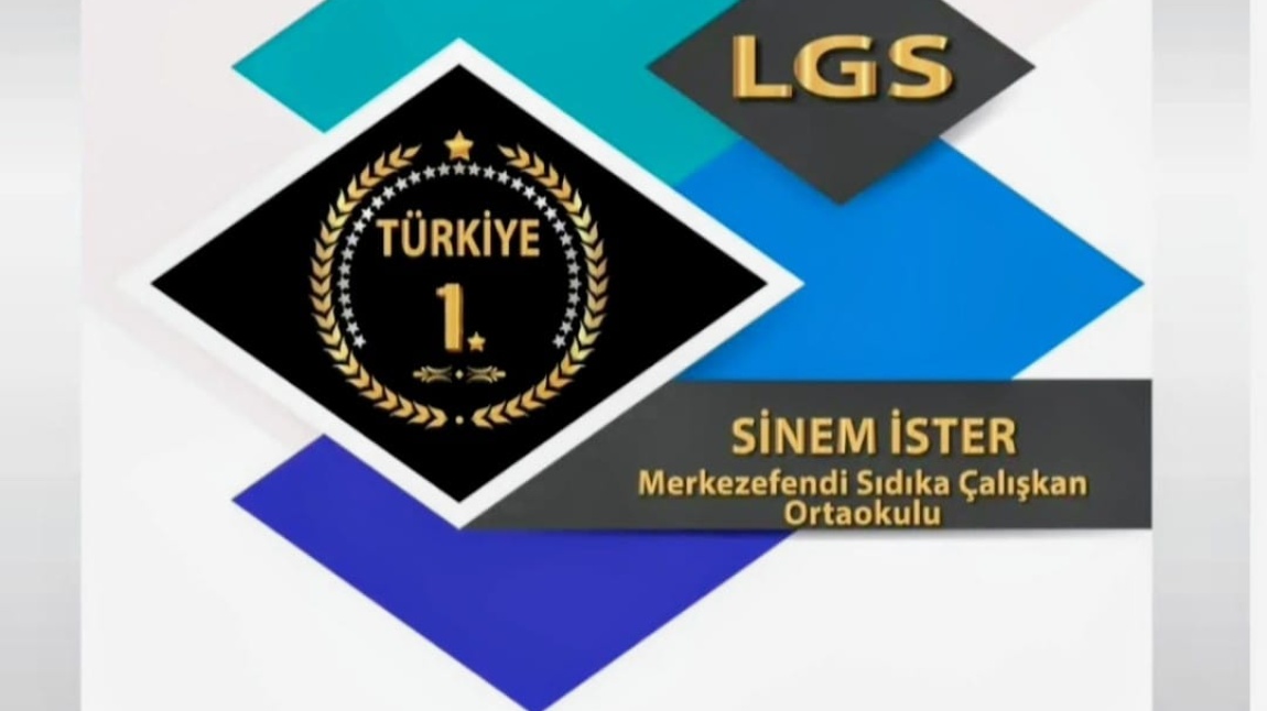  Gururumuz LGS TÜRKİYE 1. Sİ Sinem İSTER